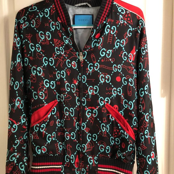 Gucci - Ghost Bomber GG Men's Jacket Medium 48 - Picture 2 of 5